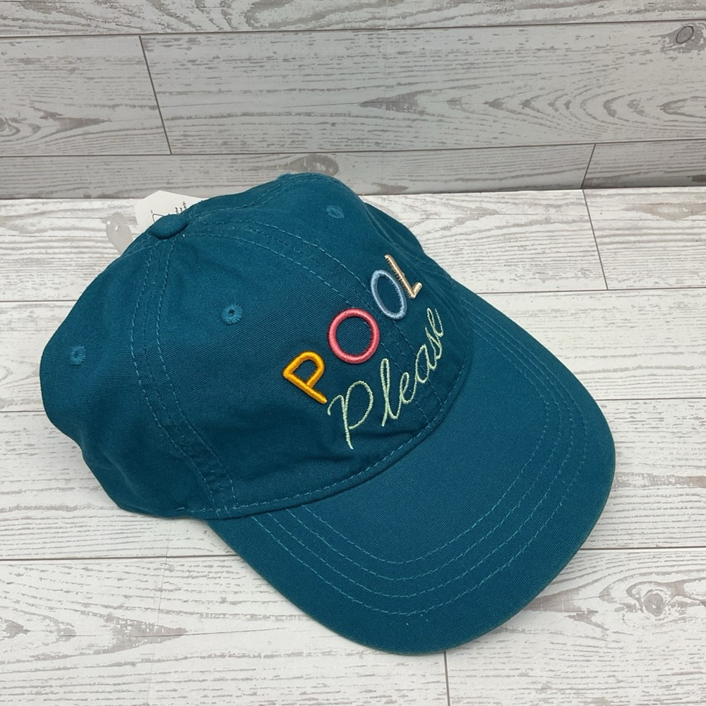 Time and Tru Women's Pool Please Teal Baseball Cap One Size Cotton - Picture 4 of 8